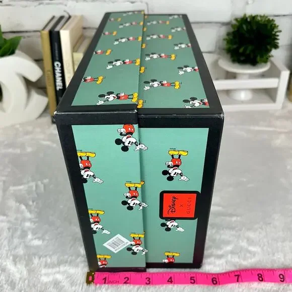 SOLD!! Gucci X Disney Mickey Mouse Large Shoe Box and dust bag STORAGE or decor! - Picture 8 of 10